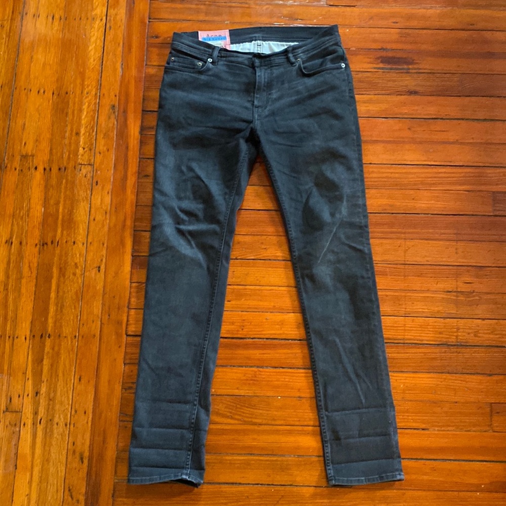 Acne Studios North Used Black Denim Jeans 33 x 32